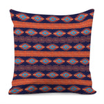 Blue And Orange Southwestern Print Pillow Cover