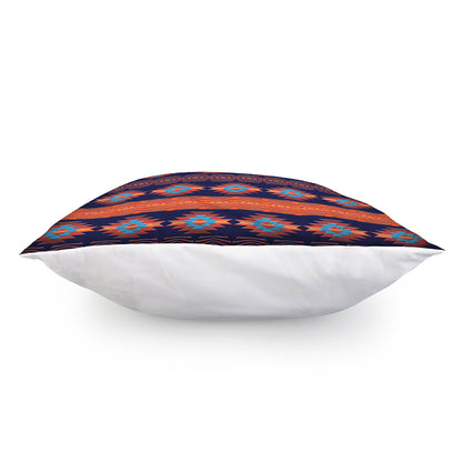 Blue And Orange Southwestern Print Pillow Cover