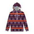 Blue And Orange Southwestern Print Pullover Hoodie