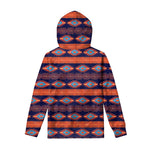 Blue And Orange Southwestern Print Pullover Hoodie