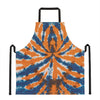 Blue And Orange Spider Tie Dye Print Apron