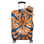 Blue And Orange Spider Tie Dye Print Luggage Cover