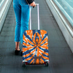 Blue And Orange Spider Tie Dye Print Luggage Cover