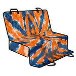Blue And Orange Spider Tie Dye Print Pet Car Back Seat Cover