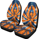 Blue And Orange Spider Tie Dye Print Universal Fit Car Seat Covers