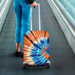 Blue And Orange Tie Dye Print Luggage Cover