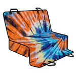 Blue And Orange Tie Dye Print Pet Car Back Seat Cover