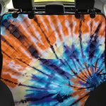 Blue And Orange Tie Dye Print Pet Car Back Seat Cover
