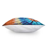 Blue And Orange Tie Dye Print Pillow Cover