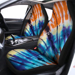 Blue And Orange Tie Dye Print Universal Fit Car Seat Covers