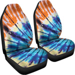 Blue And Orange Tie Dye Print Universal Fit Car Seat Covers