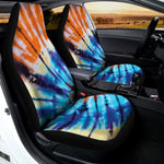 Blue And Orange Tie Dye Print Universal Fit Car Seat Covers