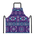 Blue And Pink Aztec Pattern Print Apron