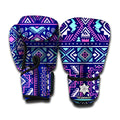 Blue And Pink Aztec Pattern Print Boxing Gloves