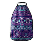 Blue And Pink Aztec Pattern Print Car Seat Organizers