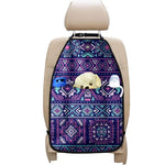 Blue And Pink Aztec Pattern Print Car Seat Organizers