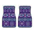 Blue And Pink Aztec Pattern Print Front Car Floor Mats