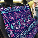 Blue And Pink Aztec Pattern Print Pet Car Back Seat Cover