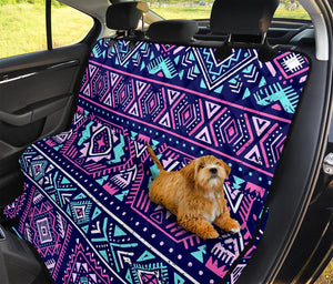 Blue And Pink Aztec Pattern Print Pet Car Back Seat Cover