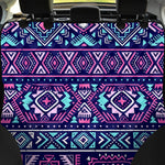 Blue And Pink Aztec Pattern Print Pet Car Back Seat Cover