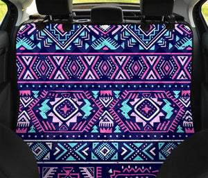 Blue And Pink Aztec Pattern Print Pet Car Back Seat Cover