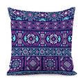 Blue And Pink Aztec Pattern Print Pillow Cover