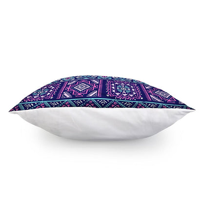 Blue And Pink Aztec Pattern Print Pillow Cover