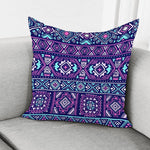 Blue And Pink Aztec Pattern Print Pillow Cover