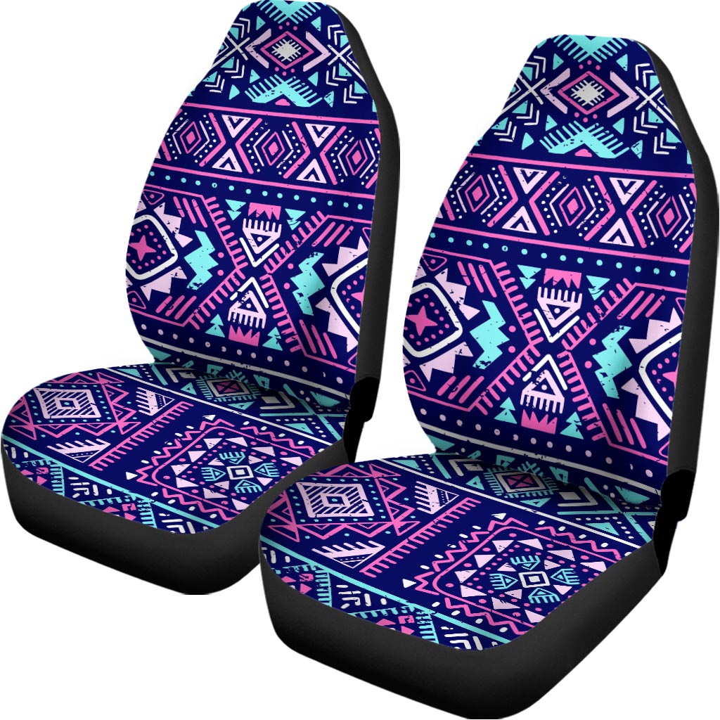 Blue And Pink Aztec Pattern Print Universal Fit Car Seat Covers