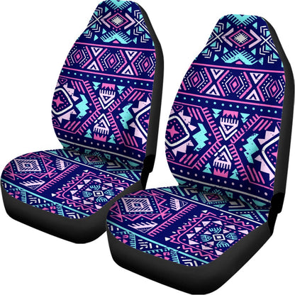 Blue And Pink Aztec Pattern Print Universal Fit Car Seat Covers
