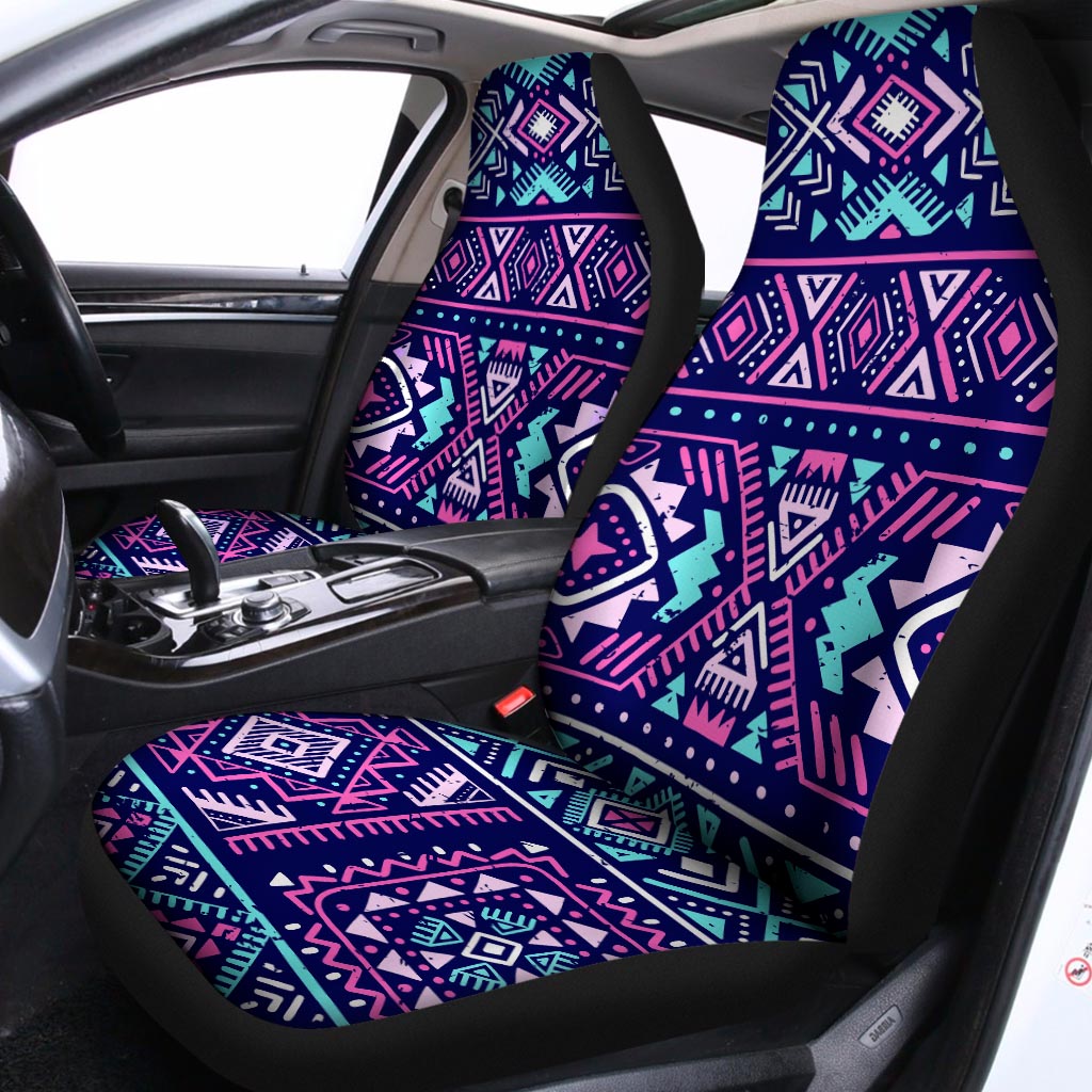 Blue And Pink Aztec Pattern Print Universal Fit Car Seat Covers