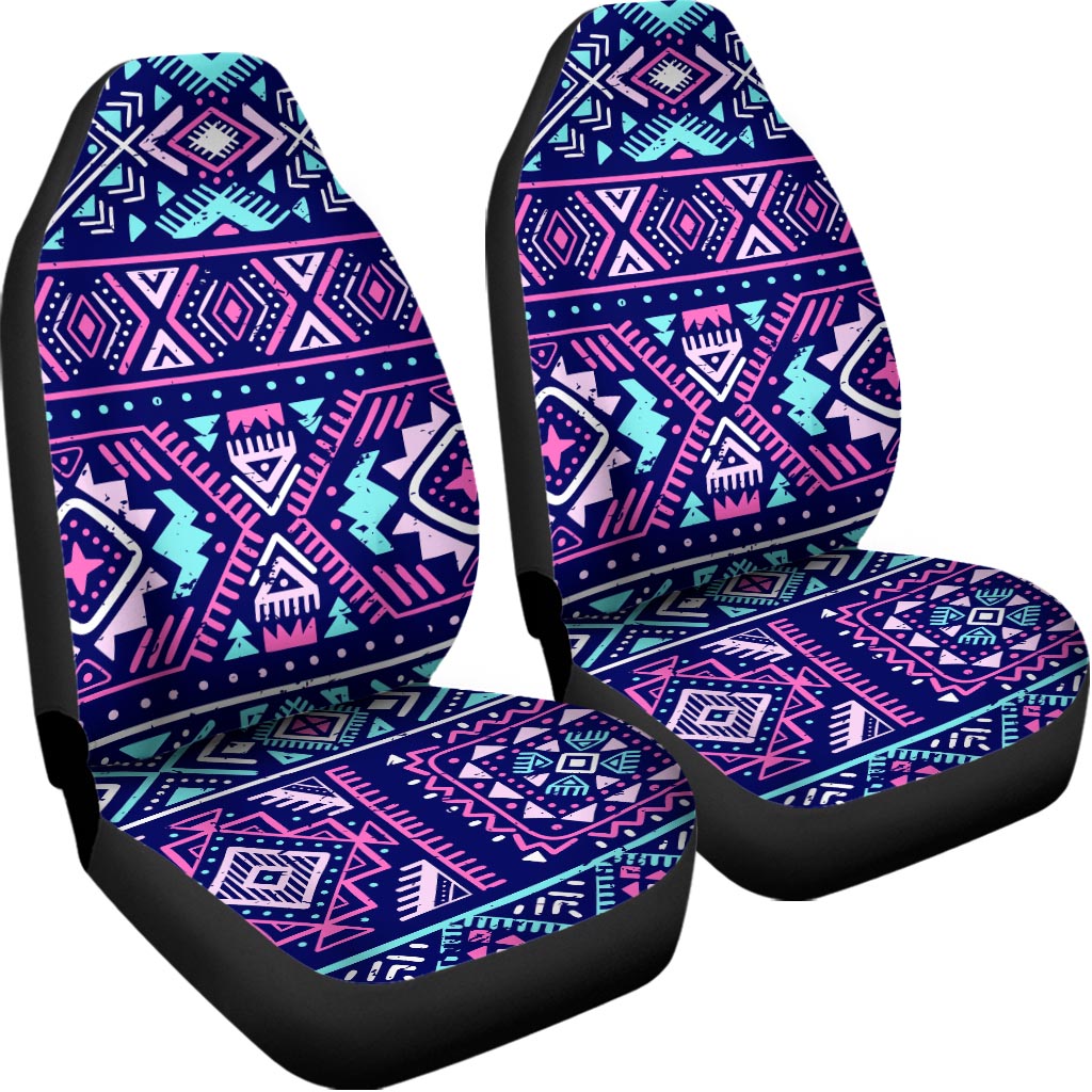 Blue And Pink Aztec Pattern Print Universal Fit Car Seat Covers