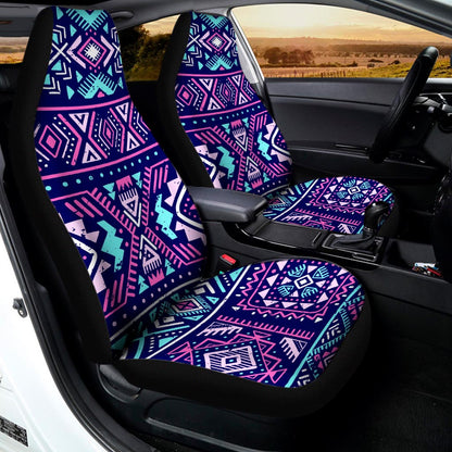 Blue And Pink Aztec Pattern Print Universal Fit Car Seat Covers