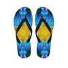 Blue And Pink Flowers Kaleidoscope Print Flip Flops