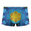 Blue And Pink Flowers Kaleidoscope Print Men's Boxer Briefs