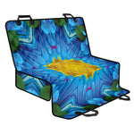 Blue And Pink Flowers Kaleidoscope Print Pet Car Back Seat Cover
