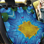 Blue And Pink Flowers Kaleidoscope Print Pet Car Back Seat Cover