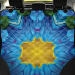Blue And Pink Flowers Kaleidoscope Print Pet Car Back Seat Cover