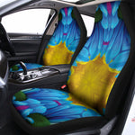 Blue And Pink Flowers Kaleidoscope Print Universal Fit Car Seat Covers