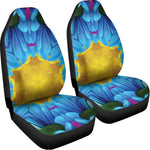 Blue And Pink Flowers Kaleidoscope Print Universal Fit Car Seat Covers