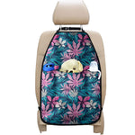 Blue And Pink Watercolor Hawaiian Print Car Seat Organizers