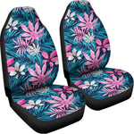 Blue And Pink Watercolor Hawaiian Print Universal Fit Car Seat Covers