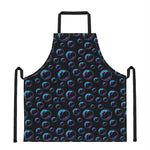 Blue And Purple Bubble Pattern Print Apron