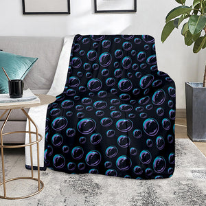 Blue And Purple Bubble Pattern Print Blanket