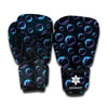 Blue And Purple Bubble Pattern Print Boxing Gloves