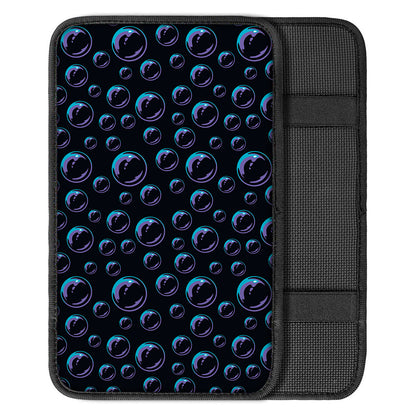 Blue And Purple Bubble Pattern Print Car Center Console Cover