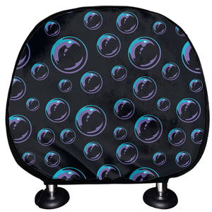 Blue And Purple Bubble Pattern Print Car Headrest Covers