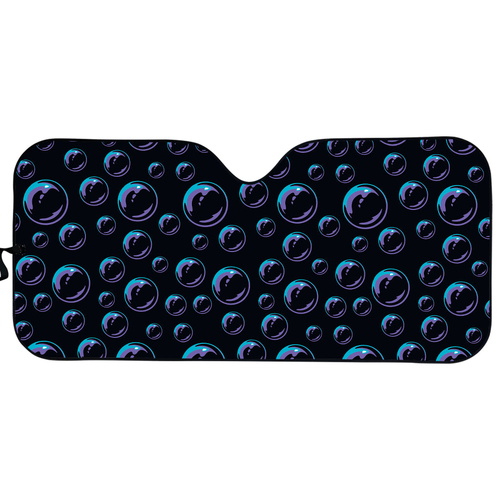 Blue And Purple Bubble Pattern Print Car Sun Shade