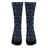 Blue And Purple Bubble Pattern Print Crew Socks