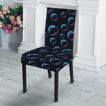 Blue And Purple Bubble Pattern Print Dining Chair Slipcover